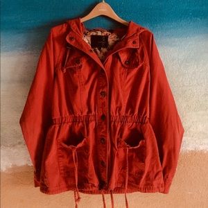 Red Floral Vintage Coat